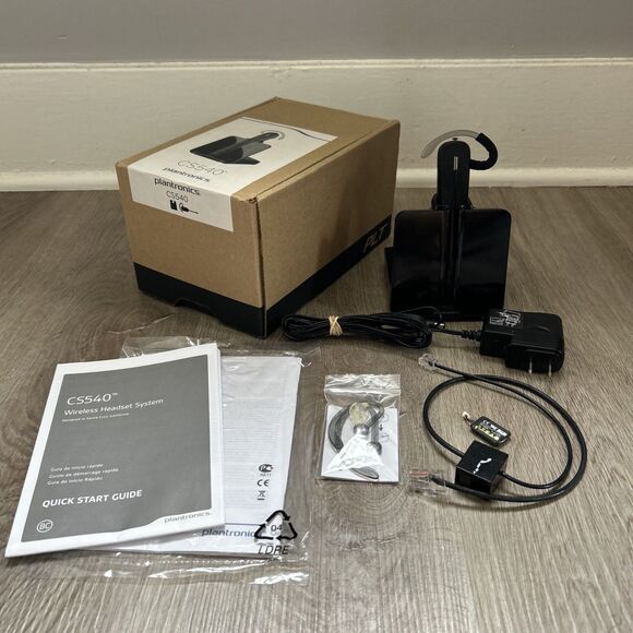 Plantronics CS540 Wireless Headset Charging Base DECT 6.0 Tested Working w/ Box